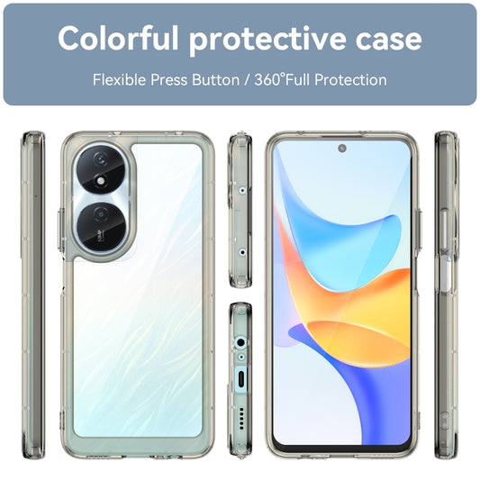 For Honor Play 50 Plus Colorful Series Acrylic Hybrid TPU Phone Case(Transparent Grey) by buy2fix