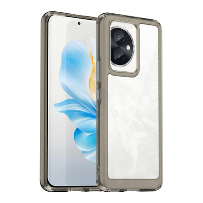 For Honor 100 Colorful Series Acrylic Hybrid TPU Phone Case(Transparent Grey) - Honor Cases by buy2fix | Online Shopping UK | buy2fix