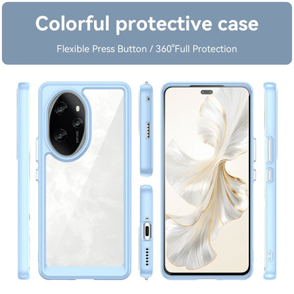 For Honor 100 Pro Colorful Series Acrylic Hybrid TPU Phone Case(Blue) - Honor Cases by buy2fix | Online Shopping UK | buy2fix