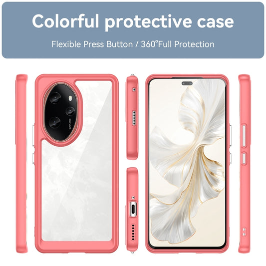 For Honor 100 Pro Colorful Series Acrylic Hybrid TPU Phone Case(Red) by buy2fix