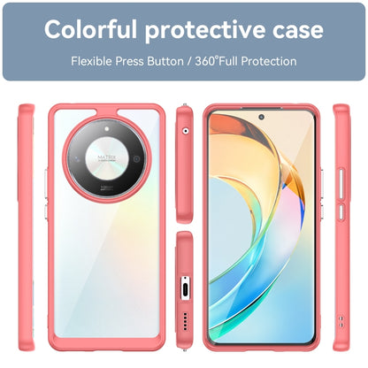 For Honor Magic6 Lite 5G Colorful Series Acrylic Hybrid TPU Phone Case(Red) - Honor Cases by buy2fix | Online Shopping UK | buy2fix