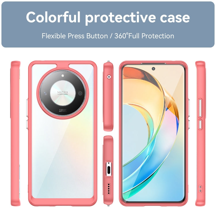 For Honor X9b Colorful Series Acrylic Hybrid TPU Phone Case(Red) - Honor Cases by buy2fix | Online Shopping UK | buy2fix