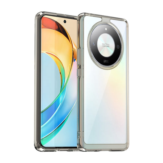 For Honor X9b Colorful Series Acrylic Hybrid TPU Phone Case(Transparent Grey) - Honor Cases by buy2fix | Online Shopping UK | buy2fix