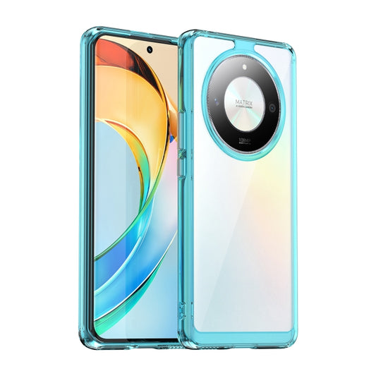 For Honor X50 Pro Colorful Series Acrylic Hybrid TPU Phone Case(Transparent Blue) - Honor Cases by buy2fix | Online Shopping UK | buy2fix