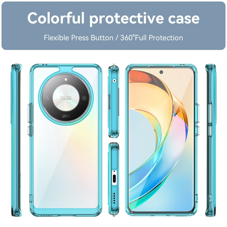 For Honor X50 Pro Colorful Series Acrylic Hybrid TPU Phone Case(Transparent Blue) - Honor Cases by buy2fix | Online Shopping UK | buy2fix