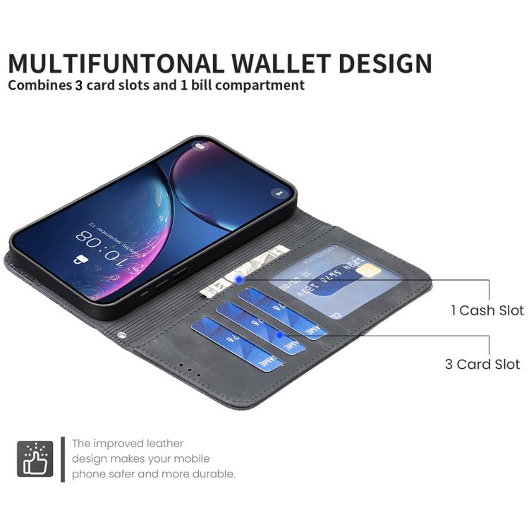 For iPhone Air Magnetic Buckle Rhombus Texture Leather Phone Case(Black) - iPhone Air Cases by buy2fix | Online Shopping UK | buy2fix