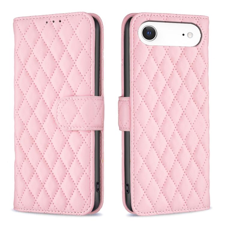 For iPhone Air Diamond Lattice Wallet Flip Leather Phone Case(Pink) - iPhone Air Cases by buy2fix | Online Shopping UK | buy2fix