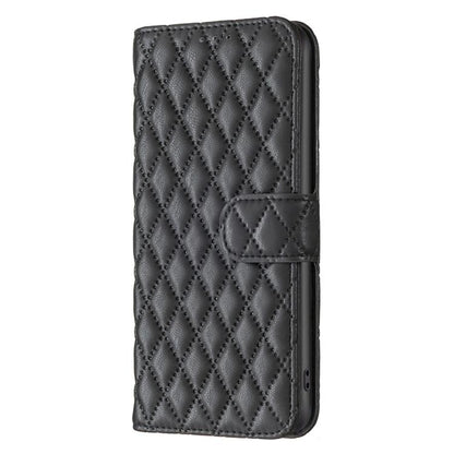 For iPhone 17 Air Diamond Lattice Wallet Flip Leather Phone Case(Black) - iPhone 17 Air Cases by buy2fix | Online Shopping UK | buy2fix