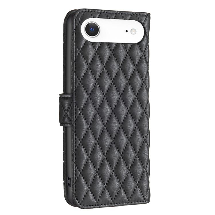 For iPhone 17 Air Diamond Lattice Wallet Flip Leather Phone Case(Black) - iPhone 17 Air Cases by buy2fix | Online Shopping UK | buy2fix
