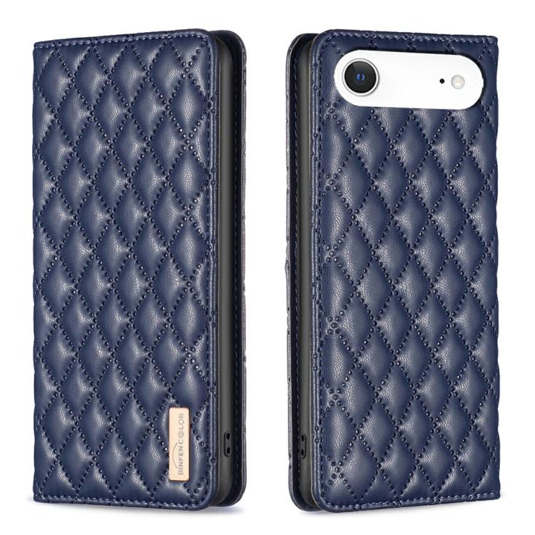 For iPhone Air Diamond Lattice Magnetic Leather Flip Phone Case(Blue) - iPhone Air Cases by buy2fix | Online Shopping UK | buy2fix