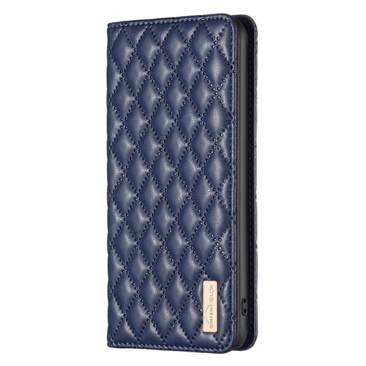 For iPhone Air Diamond Lattice Magnetic Leather Flip Phone Case(Blue) - iPhone Air Cases by buy2fix | Online Shopping UK | buy2fix