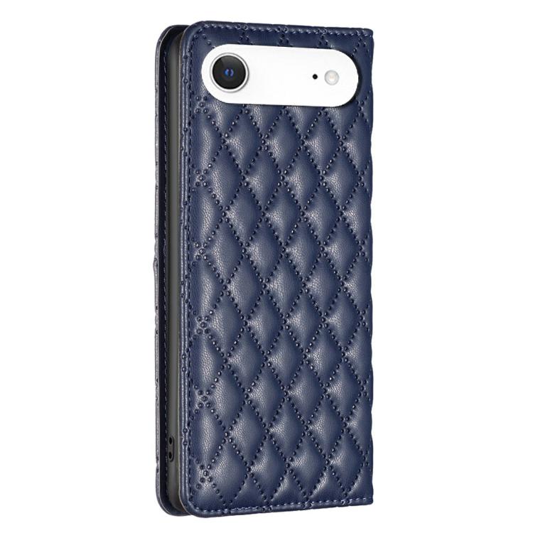 For iPhone Air Diamond Lattice Magnetic Leather Flip Phone Case(Blue) - iPhone Air Cases by buy2fix | Online Shopping UK | buy2fix