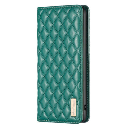 For iPhone Air Diamond Lattice Magnetic Leather Flip Phone Case(Green) - iPhone Air Cases by buy2fix | Online Shopping UK | buy2fix