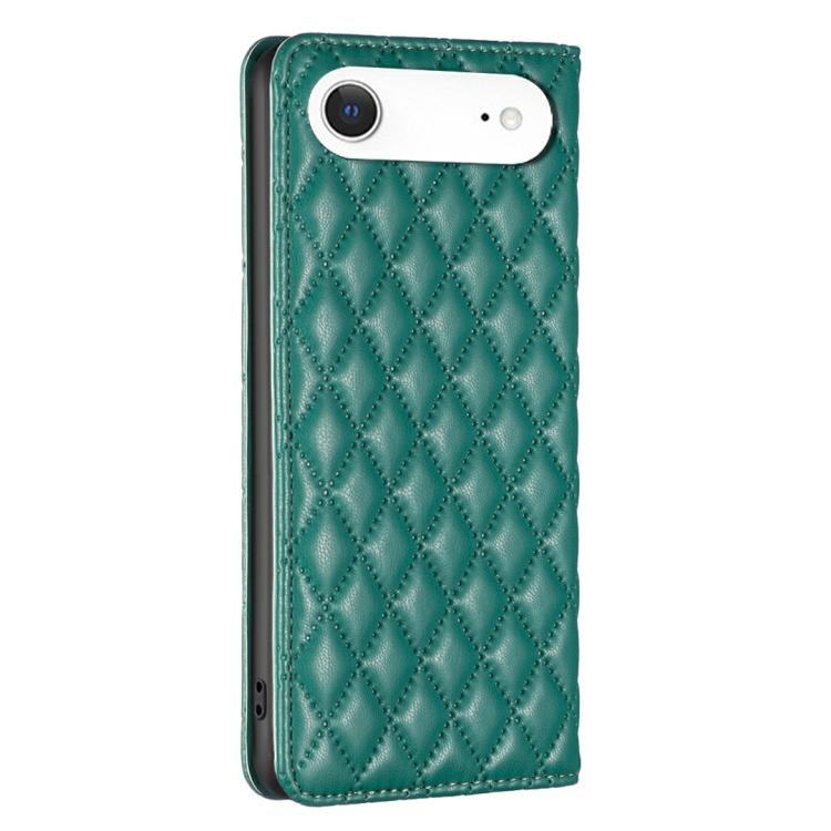 For iPhone Air Diamond Lattice Magnetic Leather Flip Phone Case(Green) - iPhone Air Cases by buy2fix | Online Shopping UK | buy2fix