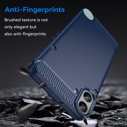 For Nothing CMF Phone 1 Carbon Fiber Brushed Texture TPU Phone Case(Blue) - More Brand by buy2fix | Online Shopping UK | buy2fix