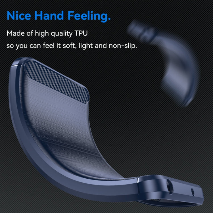 For Nothing CMF Phone 1 Carbon Fiber Brushed Texture TPU Phone Case(Blue) - More Brand by buy2fix | Online Shopping UK | buy2fix