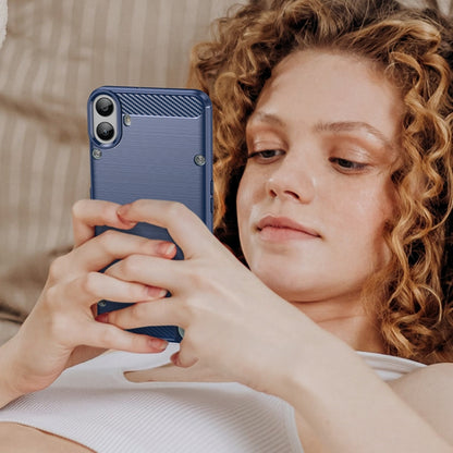 For Nothing CMF Phone 1 Carbon Fiber Brushed Texture TPU Phone Case(Blue) - More Brand by buy2fix | Online Shopping UK | buy2fix