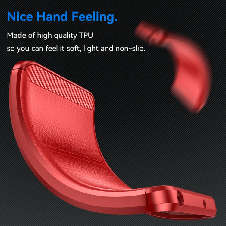For Nothing CMF Phone 1 Carbon Fiber Brushed Texture TPU Phone Case(Red) - Nothing Cases by buy2fix | Online Shopping UK | buy2fix