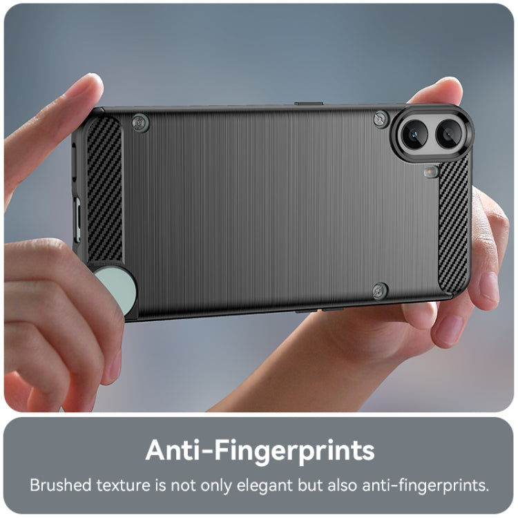 For Nothing CMF Phone 1 Carbon Fiber Brushed Texture TPU Phone Case(Black) - More Brand by buy2fix | Online Shopping UK | buy2fix