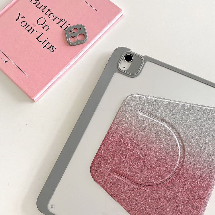 For iPad Pro 12.9 2022 / 2021 / 2020 Gradient Glitter Magnetic Split Leather Tablet Case(Pink) - iPad Pro 12.9 (2022/2021) Cases by buy2fix | Online Shopping UK | buy2fix