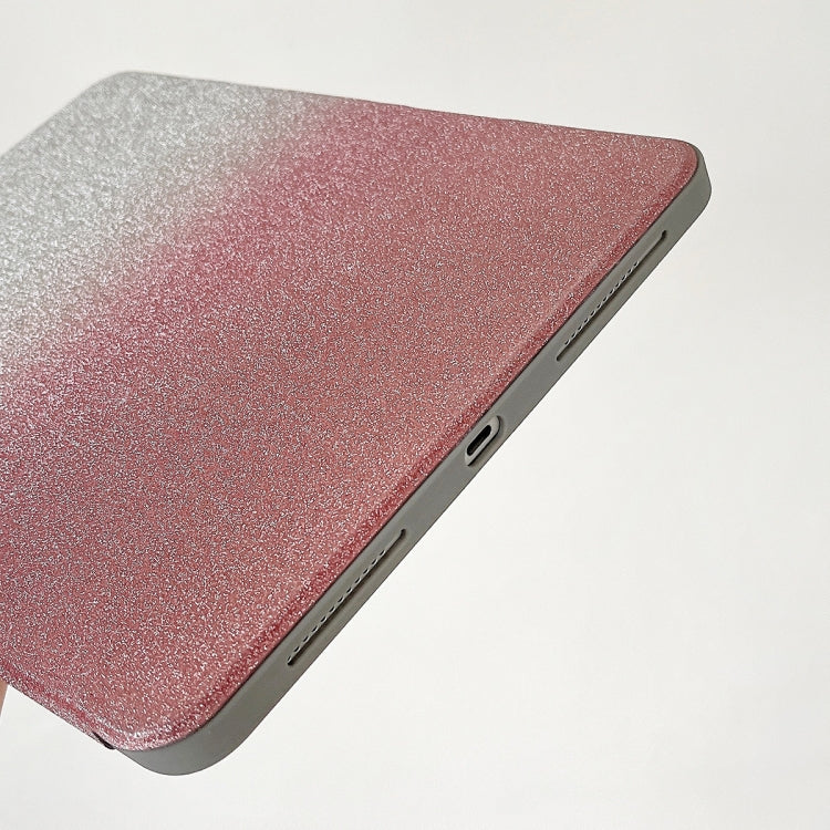 For iPad Pro 12.9 2022 / 2021 / 2020 Gradient Glitter Magnetic Split Leather Tablet Case(Pink) - iPad Pro 12.9 (2022/2021) Cases by buy2fix | Online Shopping UK | buy2fix