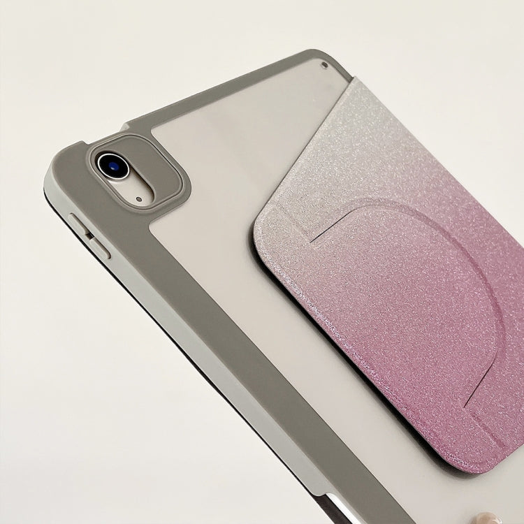 For iPad Pro 12.9 2022 / 2021 / 2020 Gradient Glitter Magnetic Split Leather Tablet Case(Rose Red) - iPad Pro 12.9 (2022/2021) Cases by buy2fix | Online Shopping UK | buy2fix