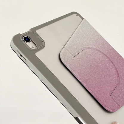 For iPad Pro 12.9 2022 / 2021 / 2020 Gradient Glitter Magnetic Split Leather Tablet Case(Rose Red) - iPad Pro 12.9 (2022/2021) Cases by buy2fix | Online Shopping UK | buy2fix