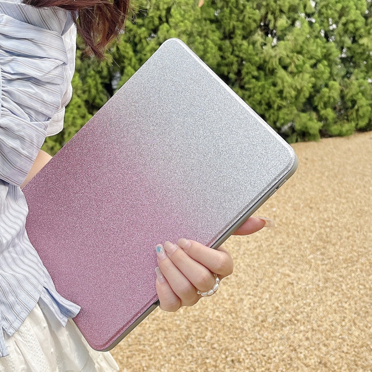 For iPad Pro 12.9 2022 / 2021 / 2020 Gradient Glitter Magnetic Split Leather Tablet Case(Rose Red) - iPad Pro 12.9 (2022/2021) Cases by buy2fix | Online Shopping UK | buy2fix