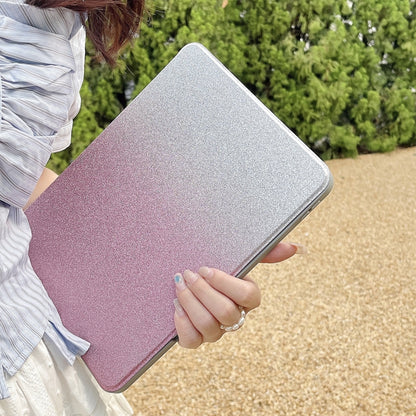 For iPad Pro 12.9 2022 / 2021 / 2020 Gradient Glitter Magnetic Split Leather Tablet Case(Rose Red) - iPad Pro 12.9 (2022/2021) Cases by buy2fix | Online Shopping UK | buy2fix