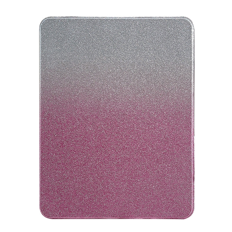 For iPad Air 11 2024 / iPad Pro 11 Gradient Glitter Magnetic Split Leather Tablet Case(Rose Red) - iPad Pro 11 (2022/2021) Cases by buy2fix | Online Shopping UK | buy2fix