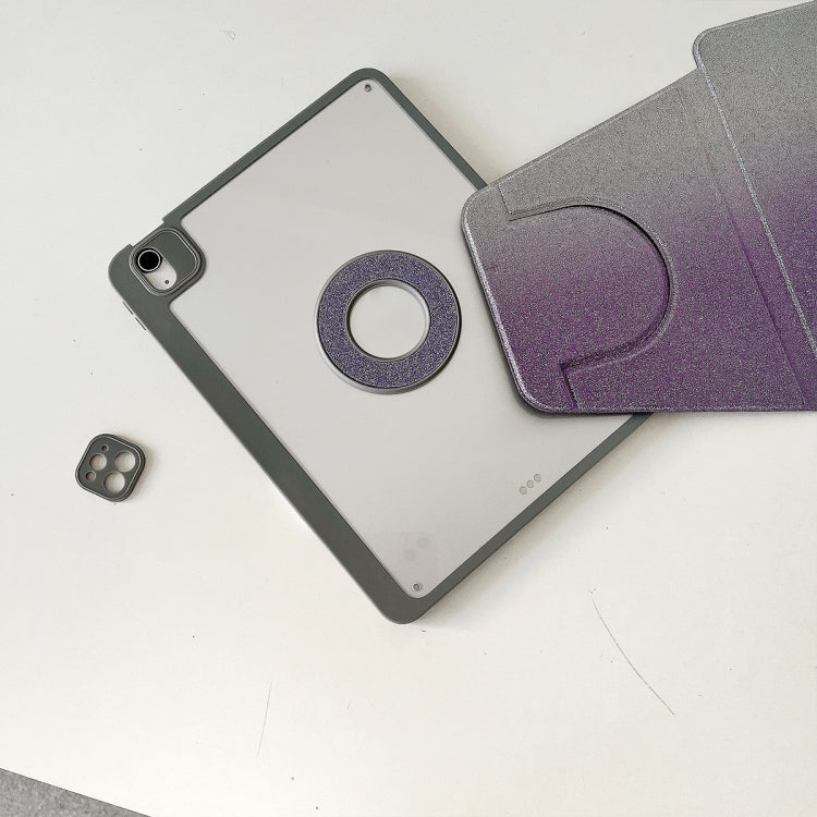 For iPad 2025 / 2022 Gradient Glitter Magnetic Split Leather Tablet Case(Purple) - iPad 2025 / 2022 Cases by buy2fix | Online Shopping UK | buy2fix