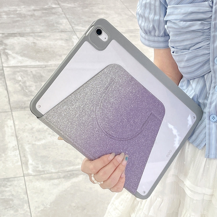 For iPad 2025 / 2022 Gradient Glitter Magnetic Split Leather Tablet Case(Purple) - iPad 2025 / 2022 Cases by buy2fix | Online Shopping UK | buy2fix
