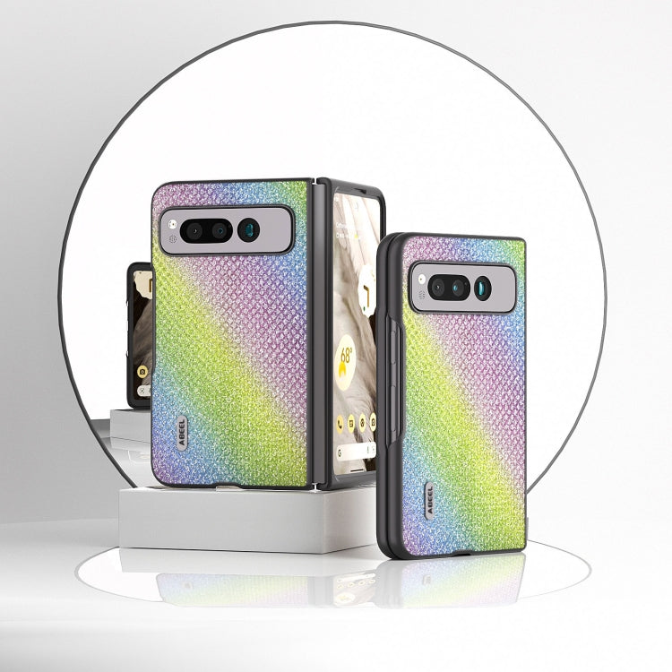 For Google Pixel Fold ABEEL Diamond Series Black Edge Phone Case(Rainbow) - Google Cases by buy2fix | Online Shopping UK | buy2fix