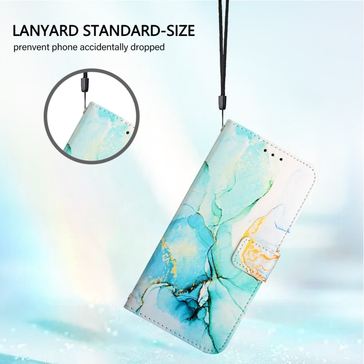 For iPhone 16 Pro PT003 Marble Pattern Flip Leather Phone Case(Green LS003) - iPhone 16 Pro Cases by buy2fix | Online Shopping UK | buy2fix