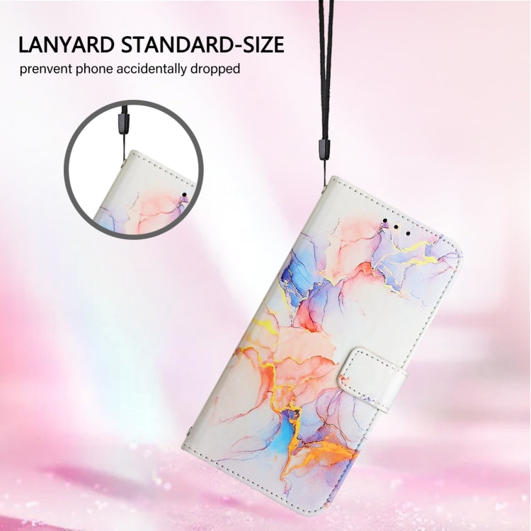 For iPhone 16 Plus PT003 Marble Pattern Flip Leather Phone Case(Galaxy Marble White LS004) - iPhone 16 Plus Cases by buy2fix | Online Shopping UK | buy2fix