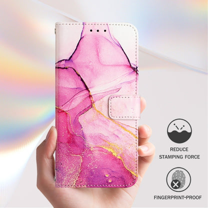 For iPhone 16 Plus PT003 Marble Pattern Flip Leather Phone Case(Pink Purple Gold LS001) - iPhone 16 Plus Cases by buy2fix | Online Shopping UK | buy2fix