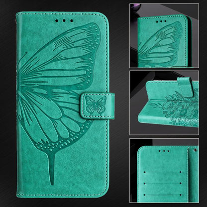 For iPhone Air Embossed Butterfly Leather Phone Case(Green) - iPhone Air Cases by buy2fix | Online Shopping UK | buy2fix