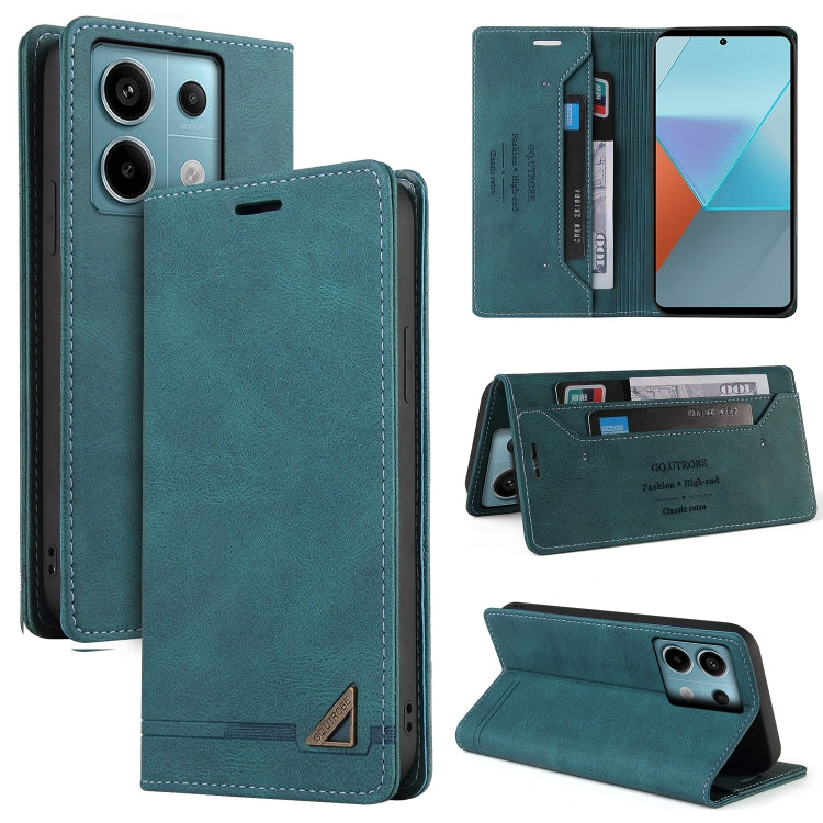 For Xiaomi Redmi Note 13 Pro 5G Skin Feel Anti-theft Brush Horizontal Flip Leather Case with Holder(Blue) - Note 13 Pro Cases by buy2fix | Online Shopping UK | buy2fix
