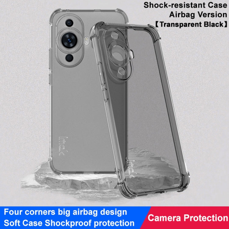 For Huawei nova 11 imak Shockproof Airbag TPU Phone Case(Transparent Black) by imak
