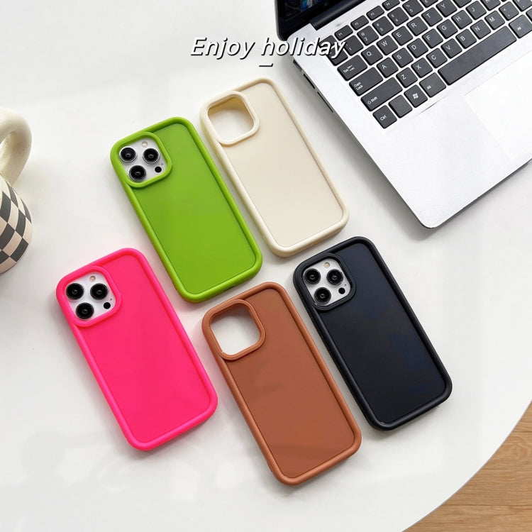 For iPhone 16 Shockproof Frame Frosted TPU Phone Case(Green) - iPhone 16 Cases by buy2fix | Online Shopping UK | buy2fix