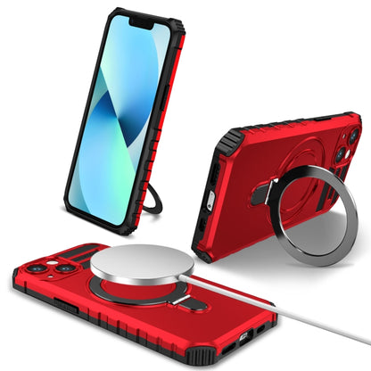 For iPhone 13 MagSafe Magnetic Holder Phone Case(Red) by buy2fix