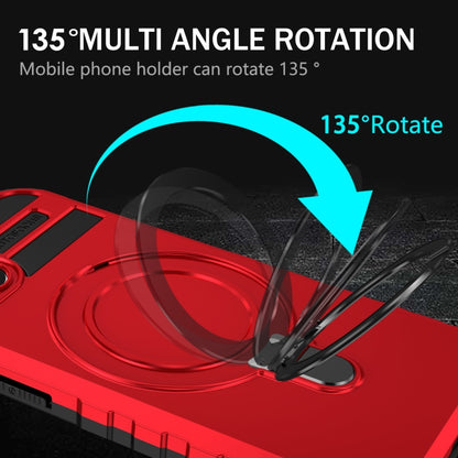 For iPhone 13 MagSafe Magnetic Holder Phone Case(Red) by buy2fix