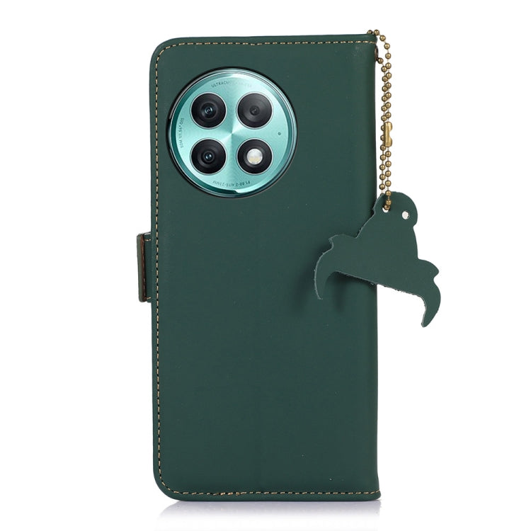 For OnePlus Ace 2 Pro Genuine Leather Magnetic RFID Leather Phone Case(Green) - OnePlus Cases by buy2fix | Online Shopping UK | buy2fix