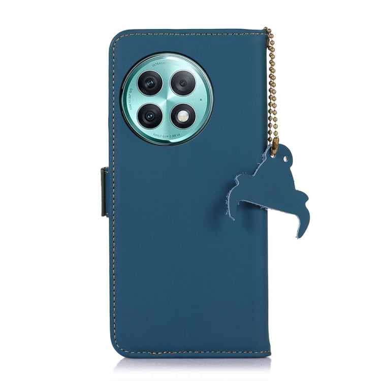 For OnePlus Ace 2 Pro Genuine Leather Magnetic RFID Leather Phone Case(Blue) - OnePlus Cases by buy2fix | Online Shopping UK | buy2fix