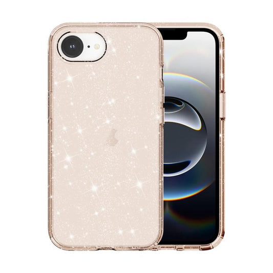For iPhone 16e Shockproof Terminator Glitter Powder Phone Case(Gold) - iPhone 16e Cases by buy2fix | Online Shopping UK | buy2fix