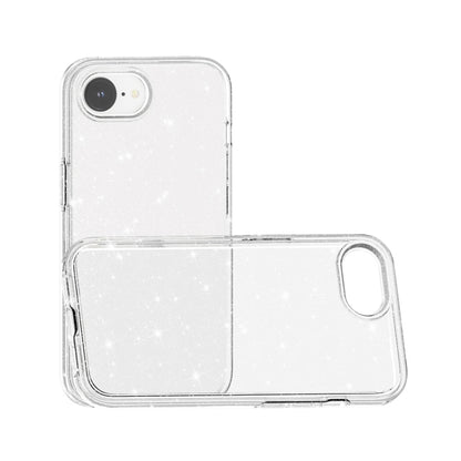 For iPhone 16e Shockproof Terminator Glitter Powder Phone Case(White) - iPhone 16e Cases by buy2fix | Online Shopping UK | buy2fix