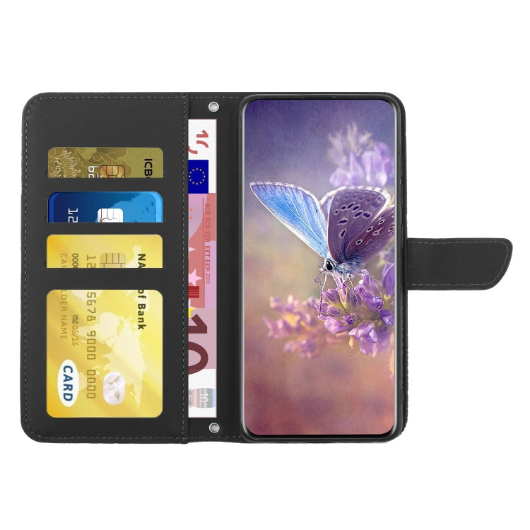 For OnePlus 12 5G Global Skin Feel Butterfly Peony Embossed Leather Phone Case(Black) - OnePlus Cases by buy2fix | Online Shopping UK | buy2fix