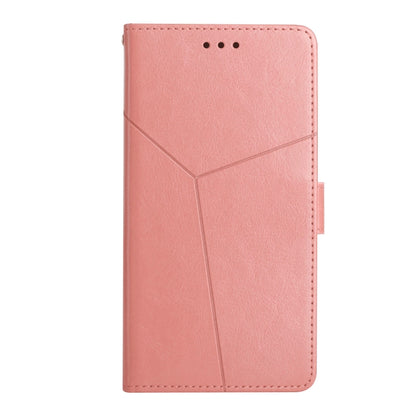 For OnePlus 12 5G Global Y-shaped Pattern Flip Leather Phone Case(Pink) - OnePlus Cases by buy2fix | Online Shopping UK | buy2fix