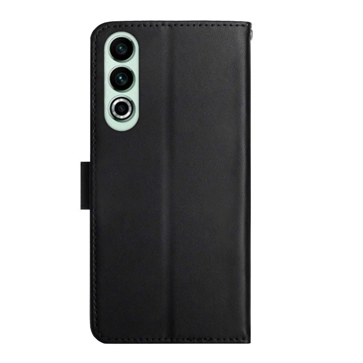 For OnePlus Nord CE4 Genuine Leather Fingerprint-proof Flip Phone Case(Black) - OnePlus Cases by buy2fix | Online Shopping UK | buy2fix