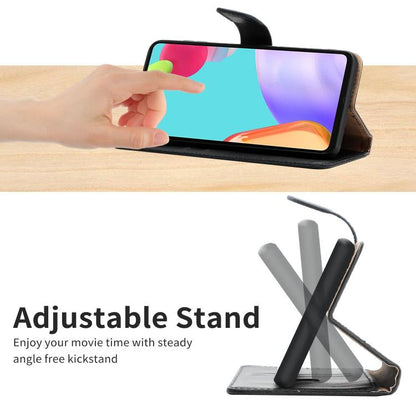 For OnePlus 13 Genuine Leather Fingerprint-proof Flip Phone Case(Black) - OnePlus Cases by buy2fix | Online Shopping UK | buy2fix